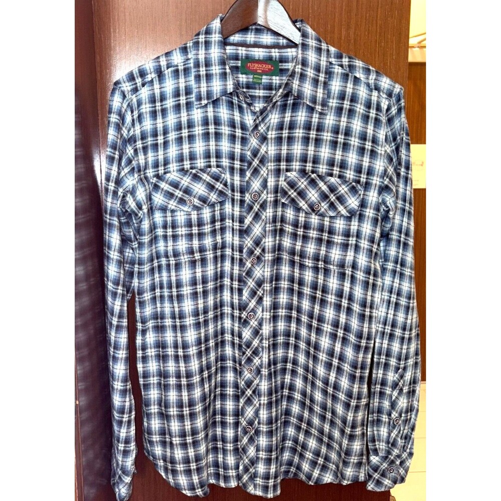 Flyshacker Men's Flannel Long Sleeve Button Down Shirt Sz M Med
